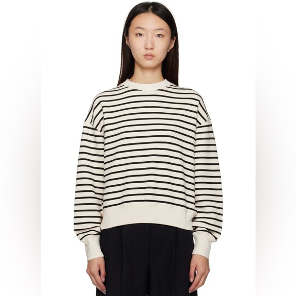 ANINE BING Dean Sweatshirt In Stripe Print - Picture 13 of 15